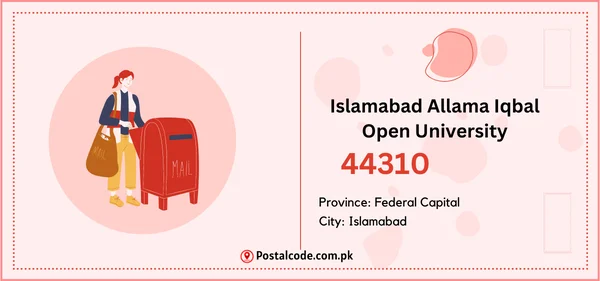 Islamabad Allama Iqbal Open University Postal Code