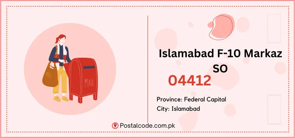 Islamabad F-10 Markaz SO Postal Code