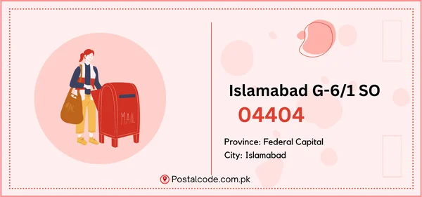 Islamabad G-6/1 SO Postal Code